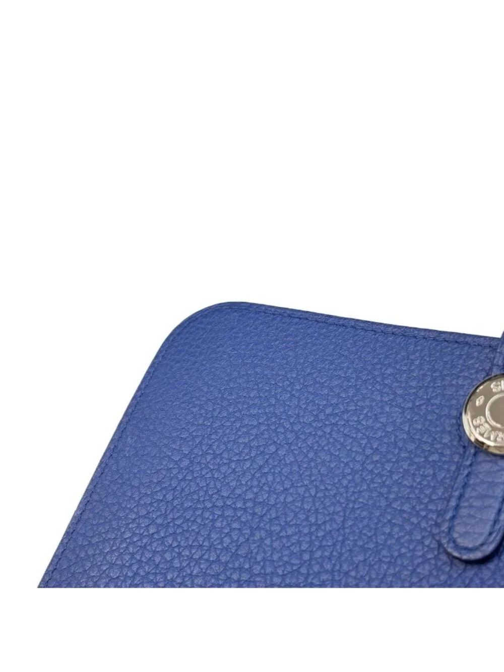 Hermes Dogon GM Bifold Wallet Togo Blue Electric Silver